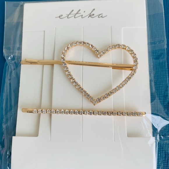 🆕 Gold Plated Hair Pin Set By Ettika - Picture 4 of 5